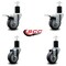 Service Caster 3.5'' Thermoplastic Rubber Swivel 1-3/4'' Expanding Stem Caster Set 2 Total Lock Brakes, 4PK SCC-EXTTL20S3514-TPRB-2-S-2-134 - alternate 3